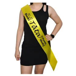 Szarfa ŻÓŁTA Ślub Boski Tata Panny Młodej